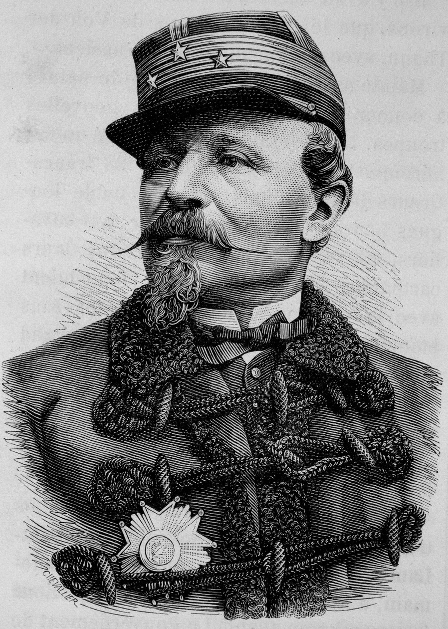 昌西将军（1823 - 1883）的肖像。19世纪末的雕版画，载于H.马丁的《法国史》。 作者 未知艺术家