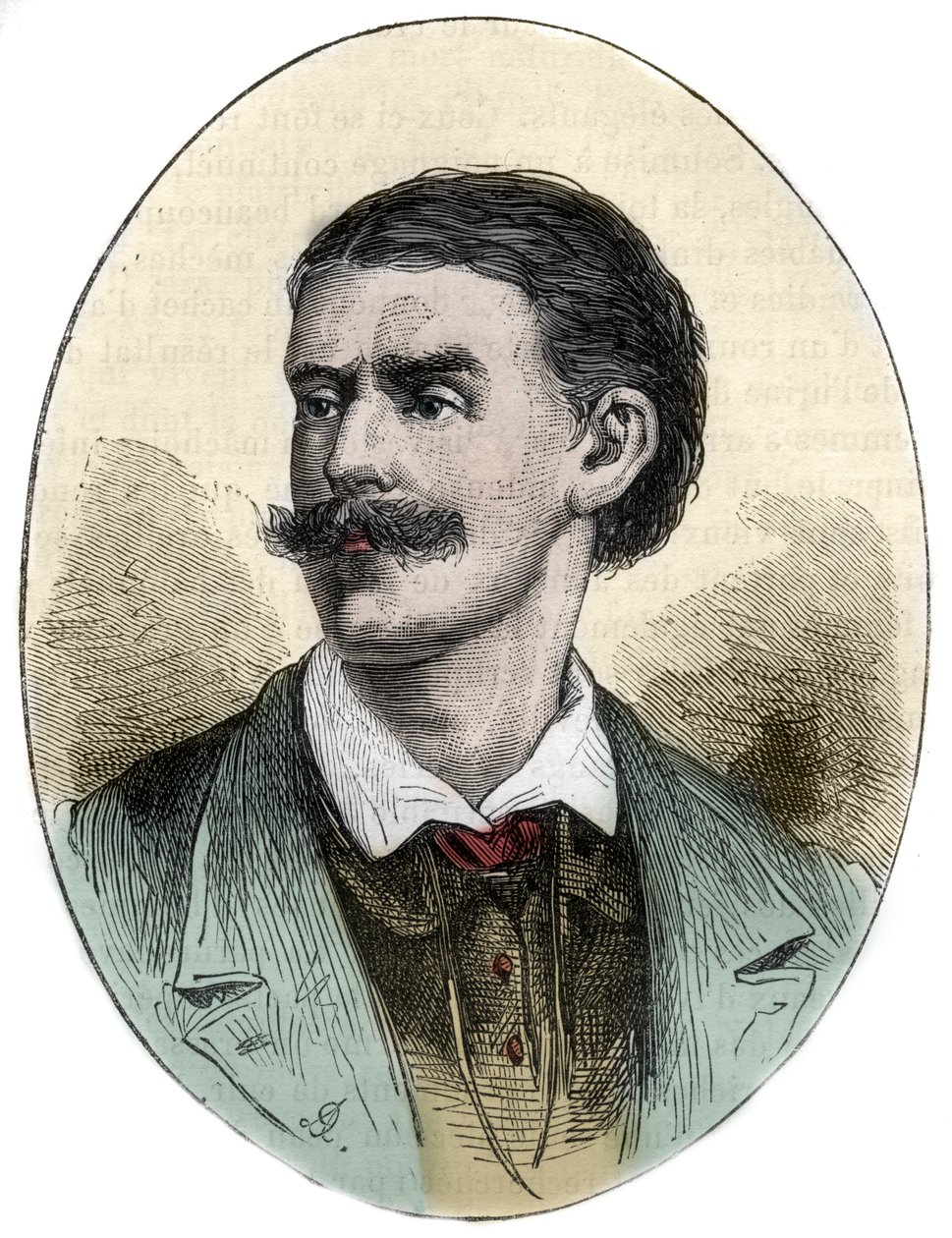 Georg August Schweinfurth (1836-1925)德国探险家、植物学家和人类学家的肖像，雕刻自 "Histoire picturesque des grands voyages au nineteenth century"。1877 作者 未知艺术家