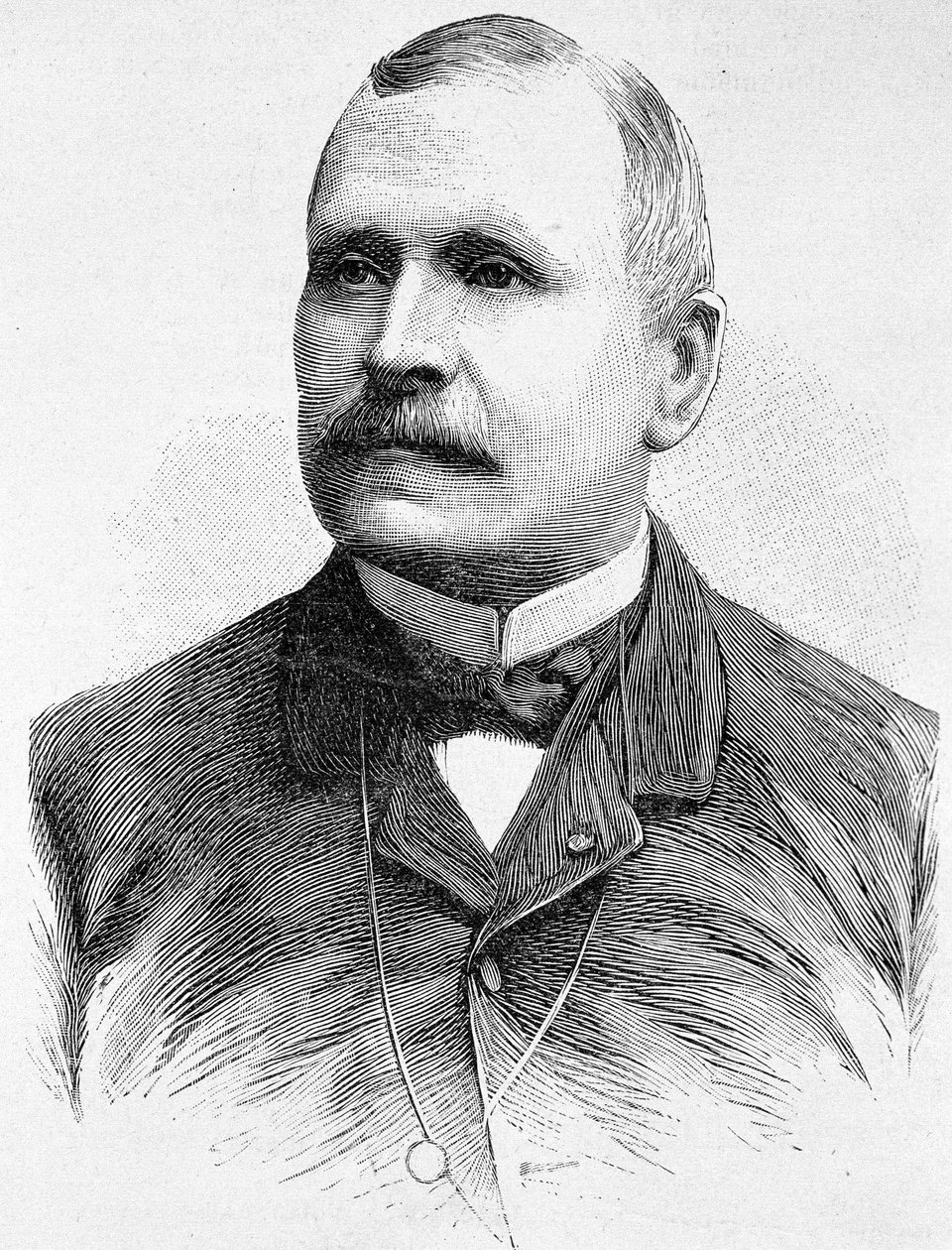 乔治-布兰格（1837 - 1891）的画像。H.马丁的 "法国历史 "中19世纪末的版画。 作者 未知艺术家