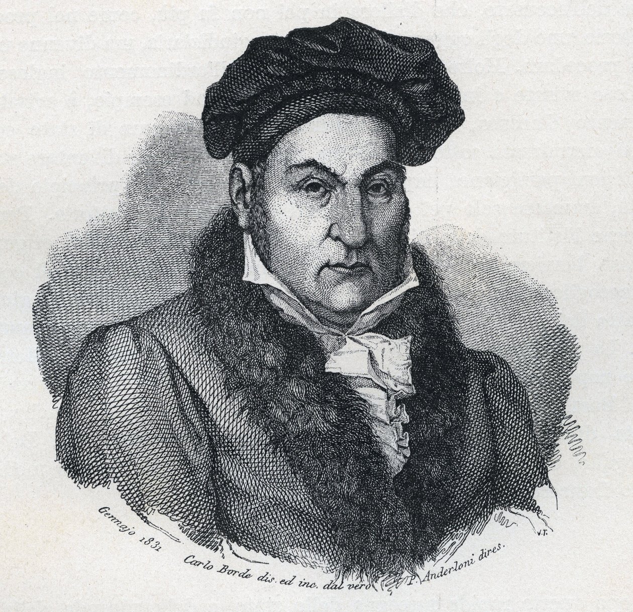 意大利哲学家和律师詹多梅尼科（Gian Domenico）-罗马尼奥斯（1761-1835）的肖像 作者 未知艺术家