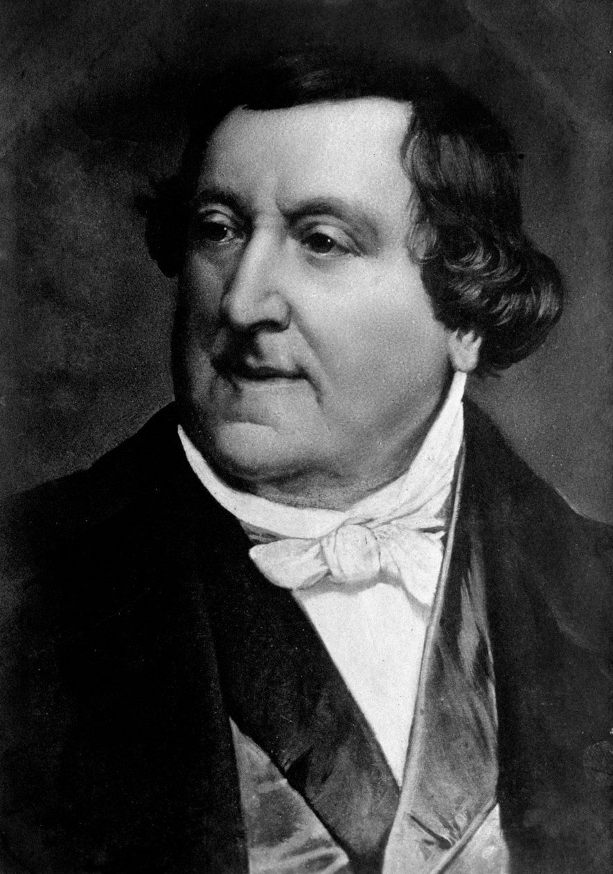 焦阿基诺·罗西尼 (Gioacchino Rossini) 的肖像 (雕刻 作者 未知艺术家