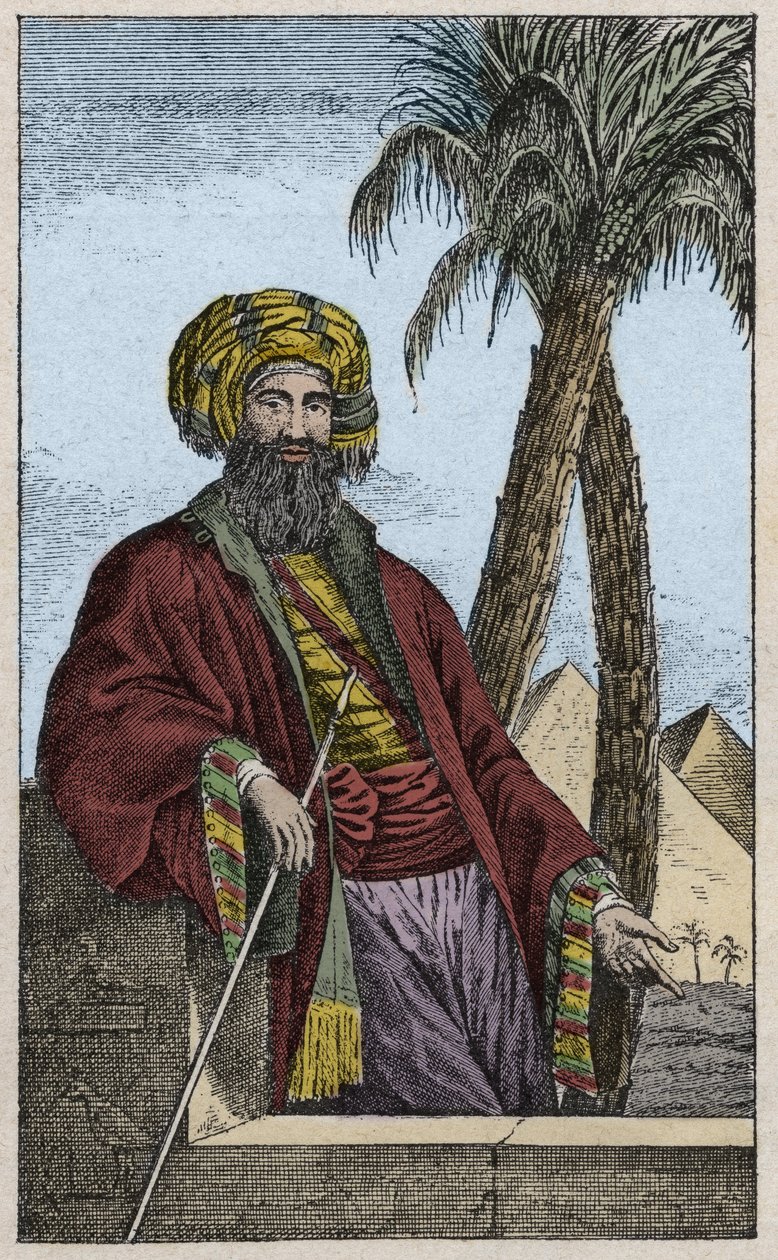乔瓦尼-巴蒂斯塔（Gianbattista）-贝尔佐尼（1778-1823）的肖像，意大利探险家和考古学家，在埃及有重要的考古发现 - 乔瓦尼-巴蒂斯塔-贝尔佐尼（1778-1823）的肖像，意大利探险家和考古学家，雕版画 作者 未知艺术家