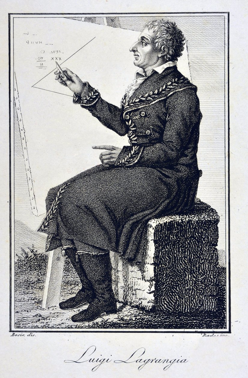 Giuseppe Ludovico De la Grange Tournier (1736 - 1813) 的肖像 - 法国数学家拉格朗日伯爵Joseph Louis (Joseph-Louis) (1736-1813)的肖像 作者 未知艺术家