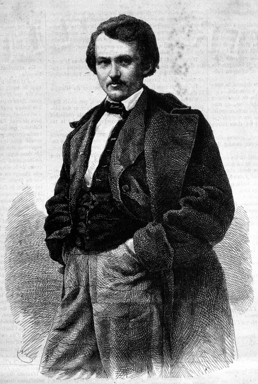 古斯塔夫-多雷（1832 - 1883）的肖像。 作者 未知艺术家