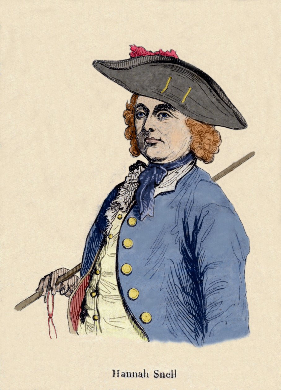 Portrait of Hannah Snell (1723-1792) female soldier, was an Englishman who took the role of a man to become a soldier. 作者 未知艺术家