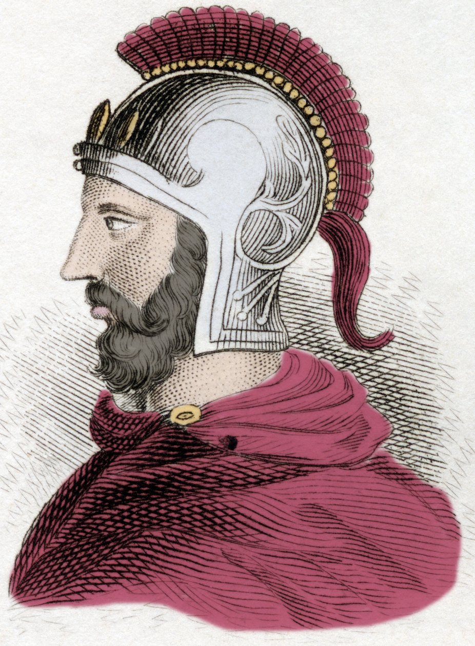 Hannibal 或 Annibal Barca（约公元前 247-183 年）的肖像，迦太基将军和政治家。 作者 未知艺术家