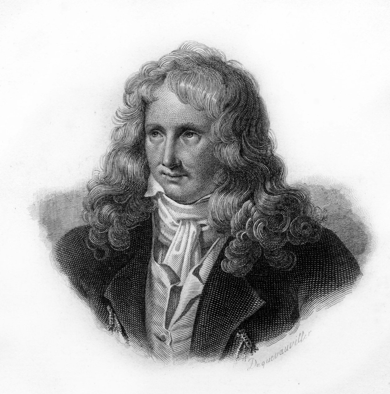 法国作家亨利-贝尔纳尔-德-圣皮埃尔（Saint-Pierre或St-Pierre）的肖像（1737-1814），19世纪的雕版画。 作者 未知艺术家
