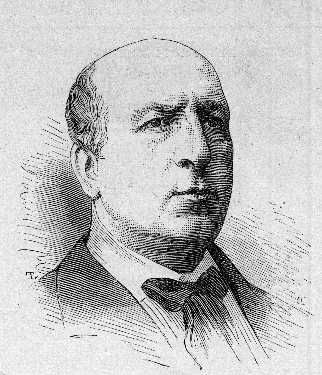 Henri Maubant (1821-1908)的肖像，法国喜剧演员，法国喜剧团成员。1879年8月16日《世界画报》第1168期的版画。 作者 未知艺术家