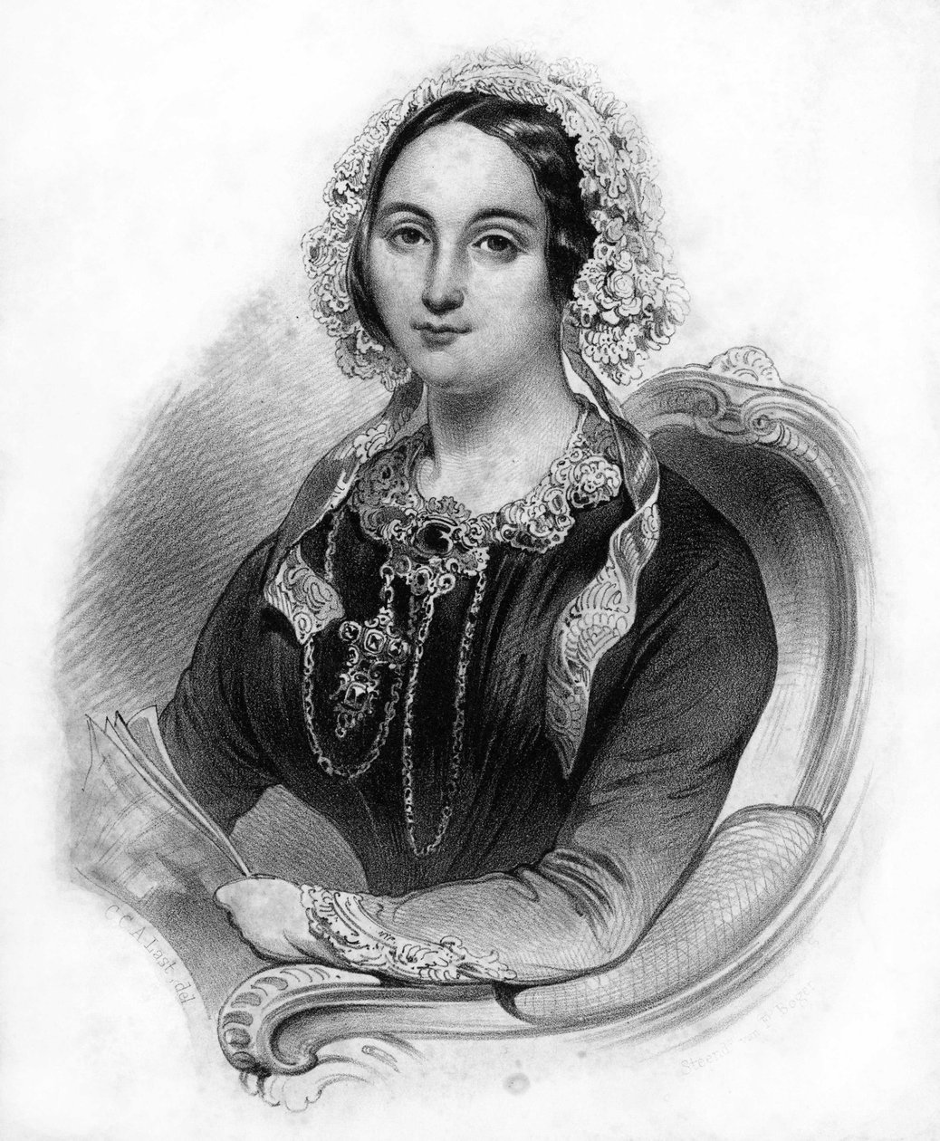Henriette Sontag（1806-1854）的肖像，德国歌手。 作者 未知艺术家