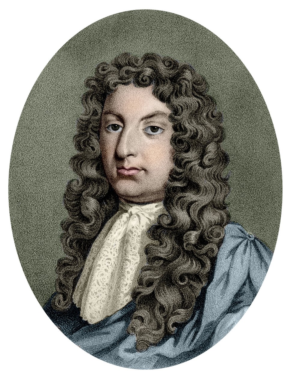 亨利-珀塞尔（1659 - 1695）的肖像，英国作曲家。 作者 未知艺术家