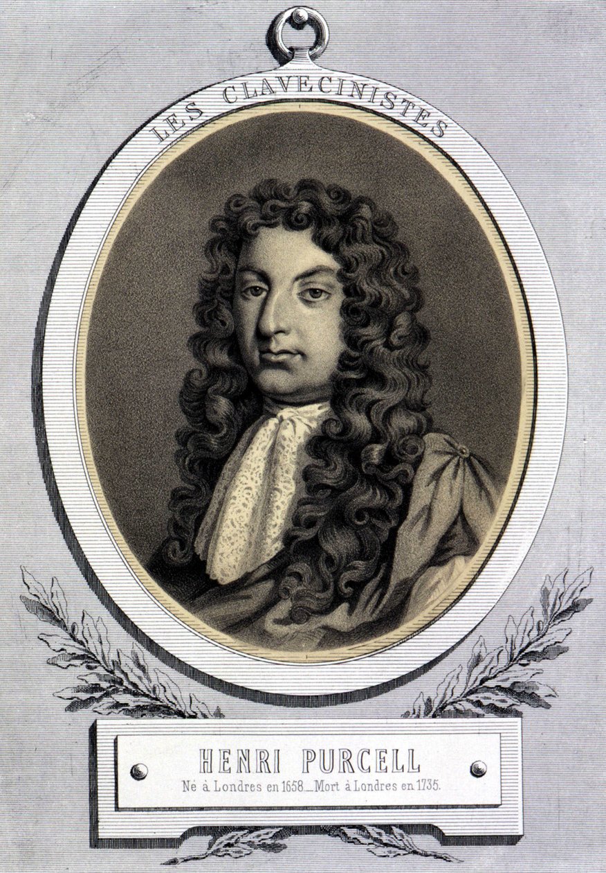 亨利·珀塞尔(1659 - 1695) 的肖像，英国作曲家。