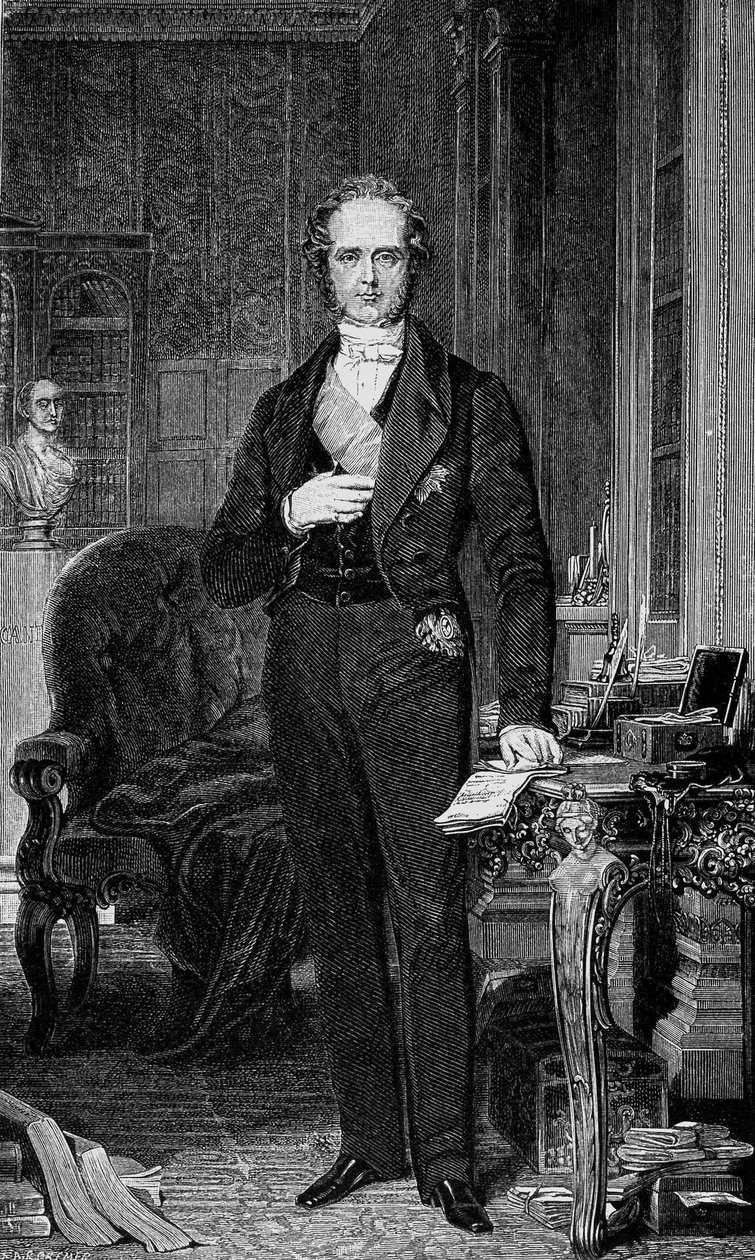亨利-坦普尔，第三子爵帕默斯顿（1784 - 1865）英国政治家肖像 作者 未知艺术家
