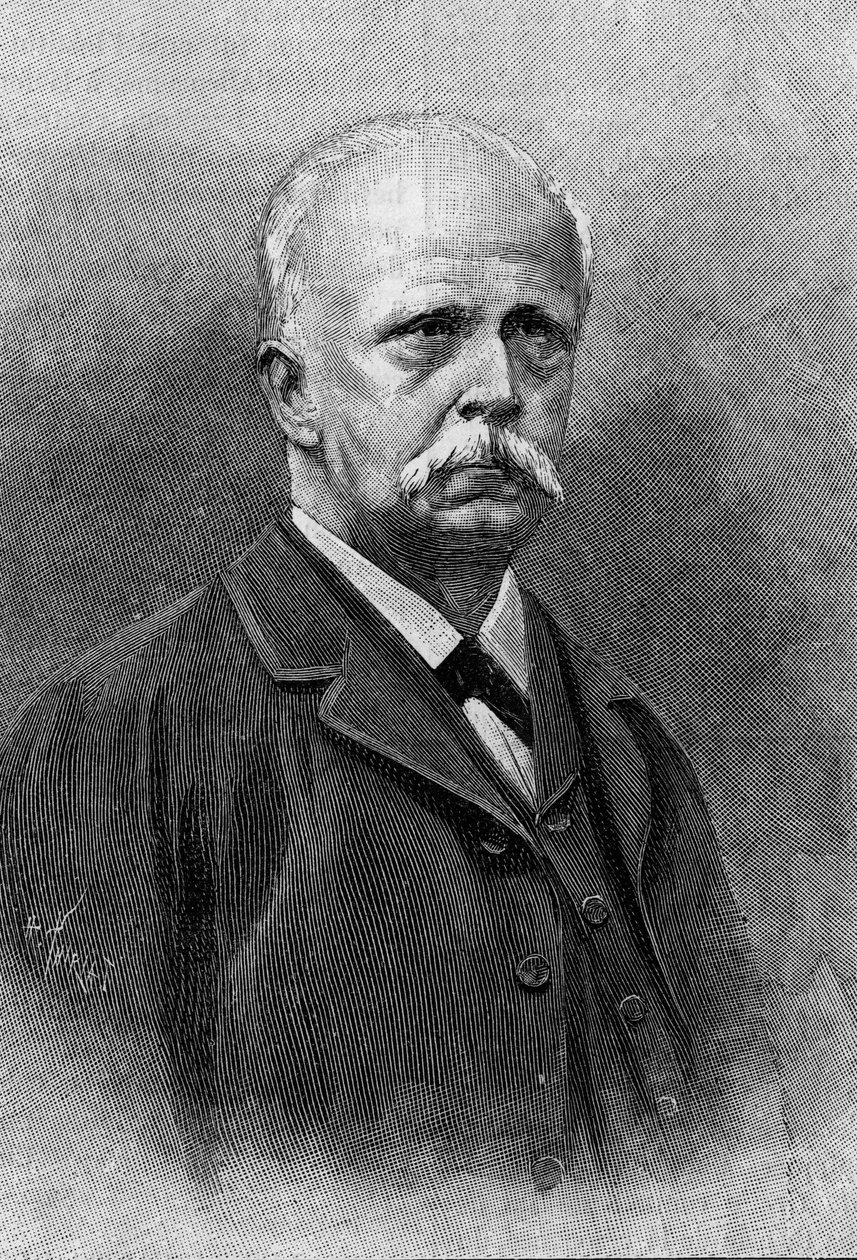 赫尔曼-路易斯-费迪南-冯-亥姆霍兹（1821 - 1894）的肖像，德国物理学家和生理学家。雕刻在1894年9月22日的《自然：科学与艺术和工业应用杂志》上。 作者 未知艺术家