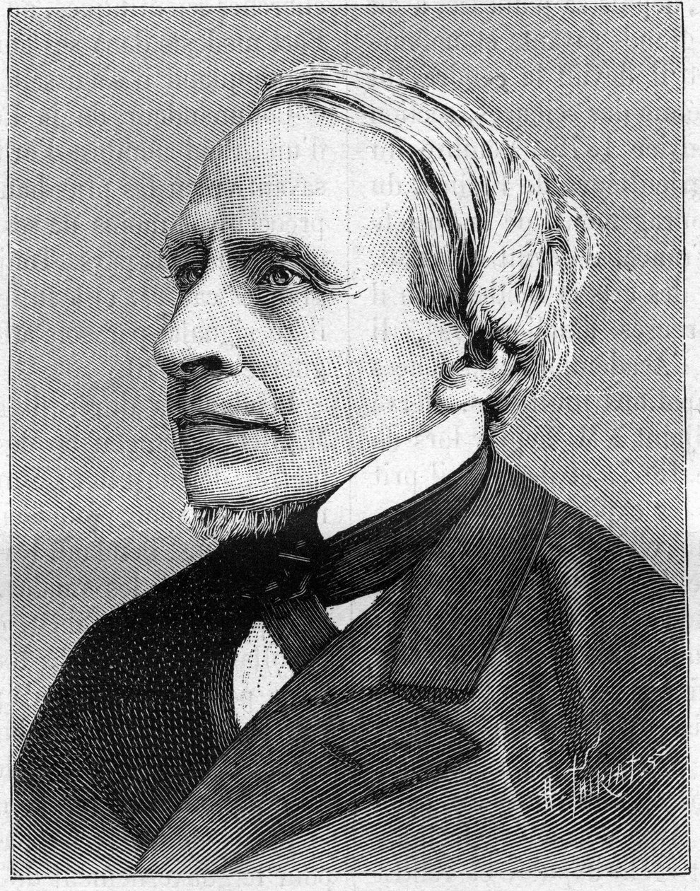 科学家Herve Mangon（1821-1888）的画像。在 "自然。科学及其在艺术和工业中的应用回顾"。1888 作者 未知艺术家