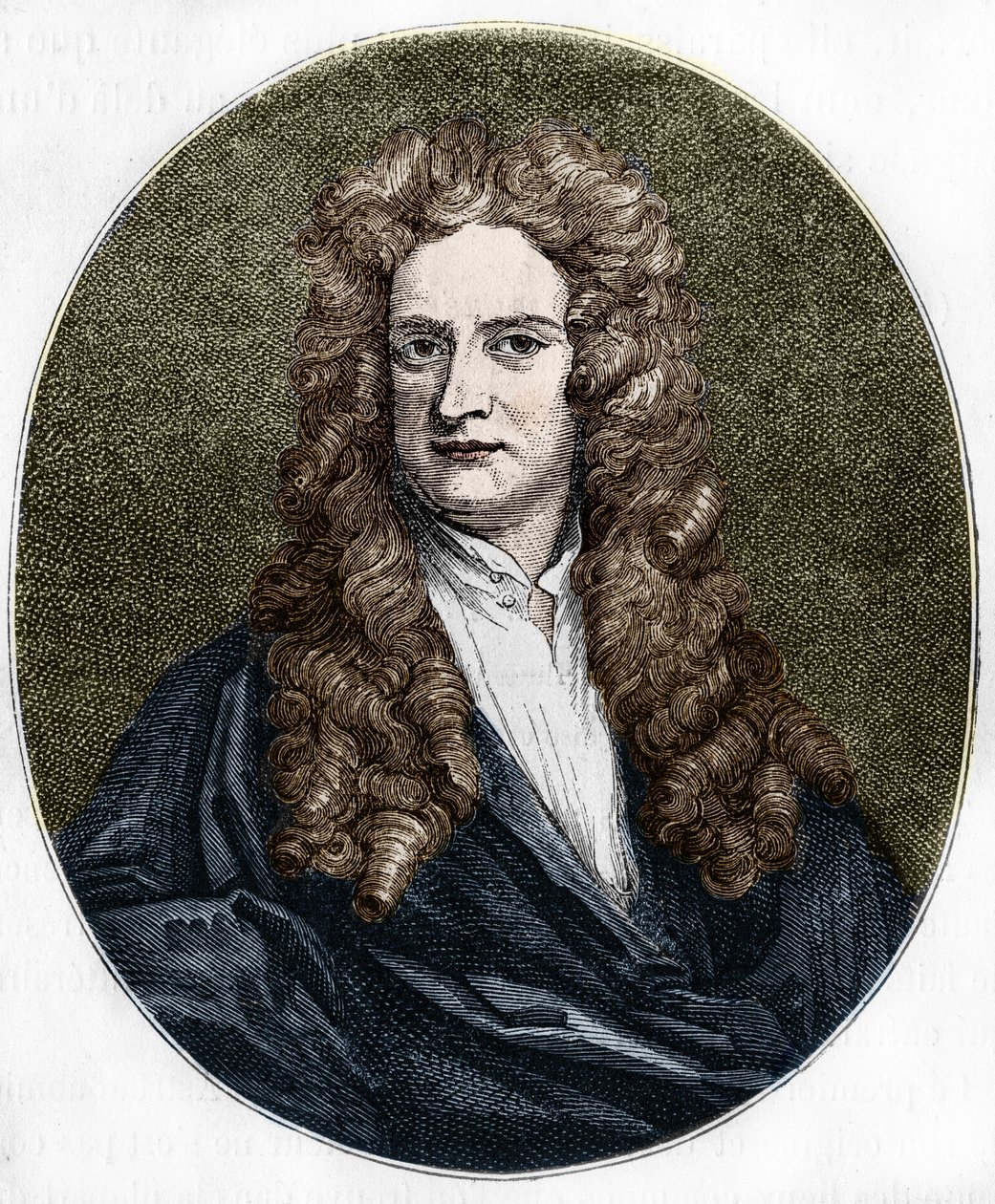 艾萨克-牛顿（1642-1727）英国物理学家的画像。 作者 未知艺术家