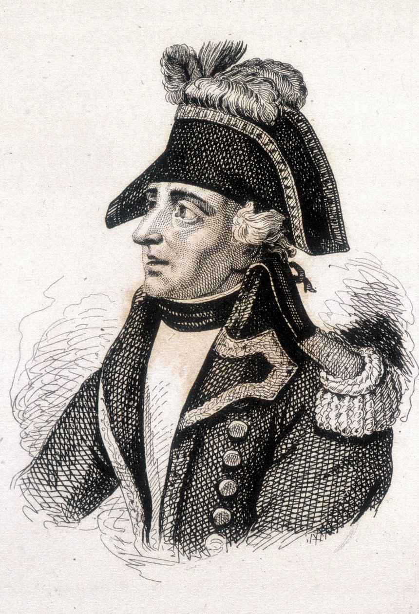 Jacques Francois Coquille, dit Dugommier（1739 - 1794）的肖像，法国将军。雕版画 19世纪。 作者 未知艺术家