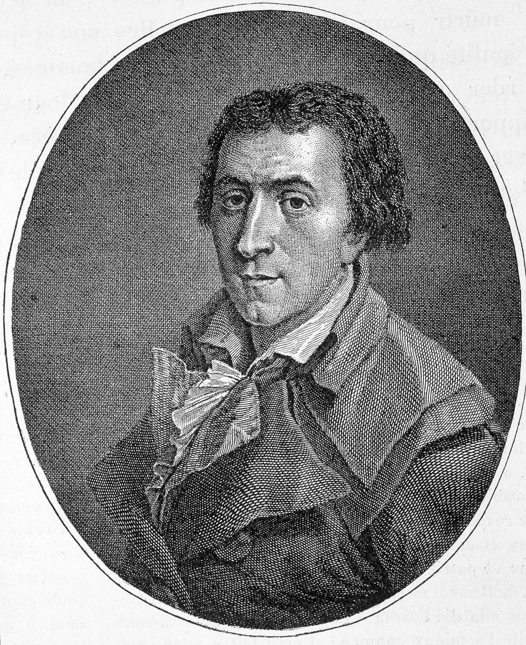 Jacques Pierre Brissot dit Brissot de Warville（1754-1793）的肖像，法国记者和政治家。他创立了黑人之友协会，是废除奴隶制的支持者。19世纪的雕版画。 作者 未知艺术家