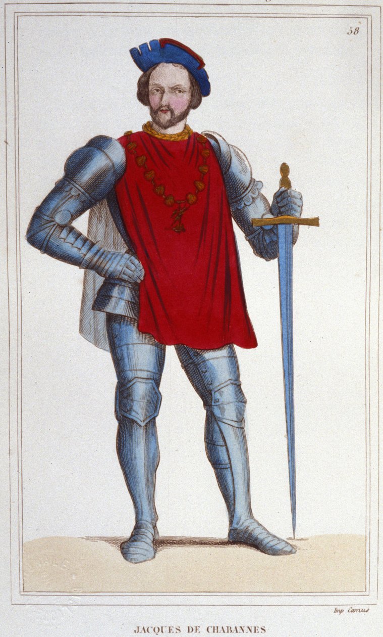 雅克-德-夏巴内（Jacques de Chabannes）的画像，LA PALICE的领主。1470-1525年的法国元帅。 作者 未知艺术家