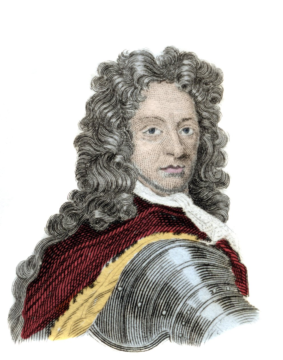 英格兰国王詹姆斯二世 (James II Stuart) (1633-1701) 的肖像。 作者 未知艺术家