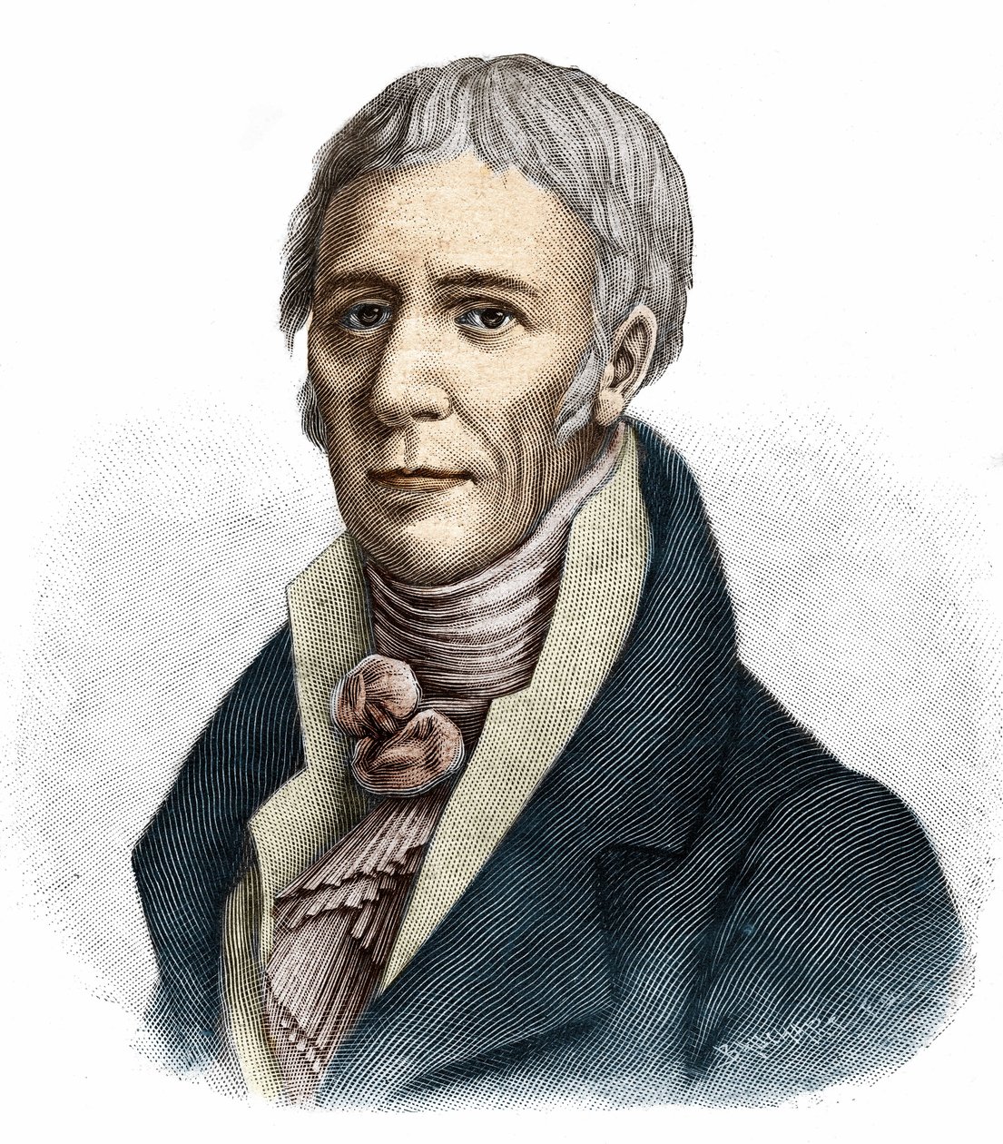 让-巴蒂斯特（Jean Baptiste）拉马克（1744-1829）的画像。 作者 未知艺术家