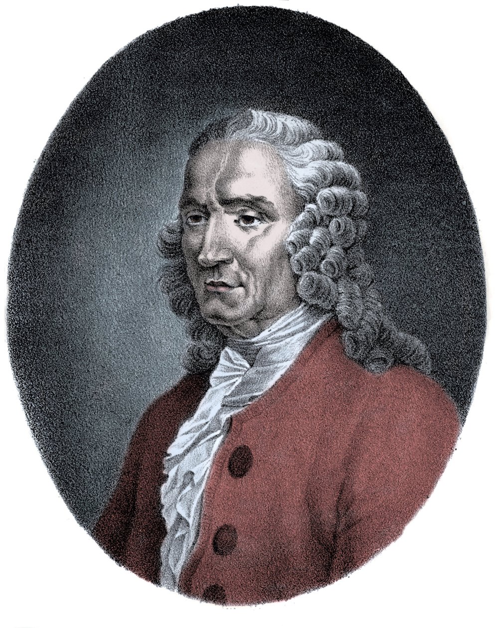 让-菲利普 (Jean Philippe) Rameau (1683-1764) 的肖像，法国作曲家。 作者 未知艺术家