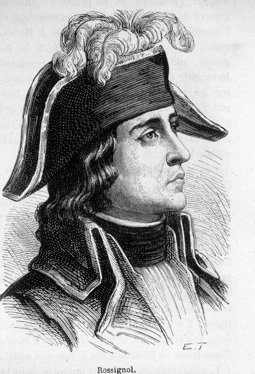法国将军Jean Antoine Rossignol（1759-1868）的肖像。 作者 未知艺术家
