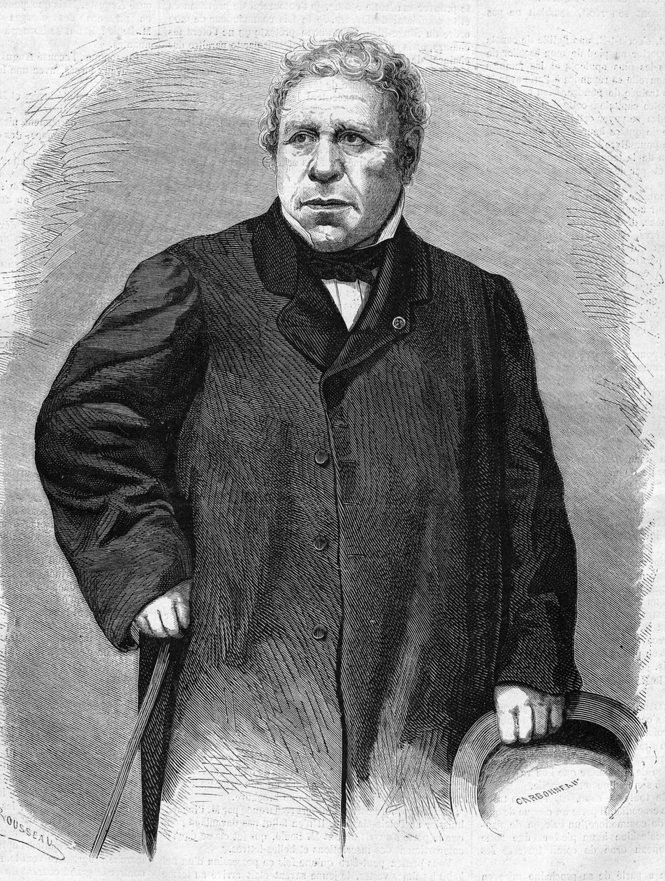 让-奥古斯特-多米尼克-英格尔（1780-1867）的肖像。法国画家。 作者 未知艺术家