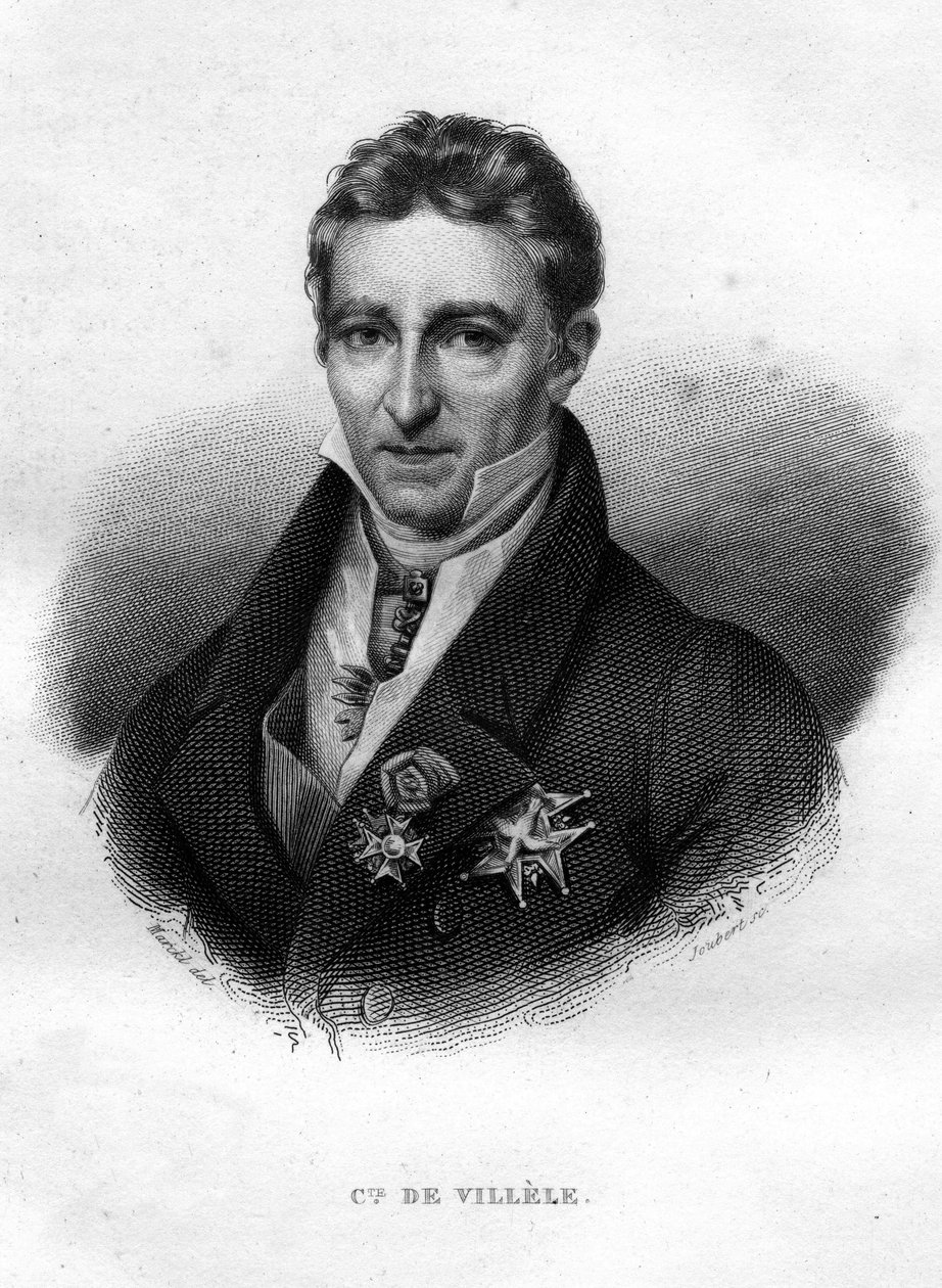 法国政治家让-巴蒂斯特(Jean-Baptiste)-德-维尔勒伯爵的肖像(1773 - 1854) 作者 未知艺术家