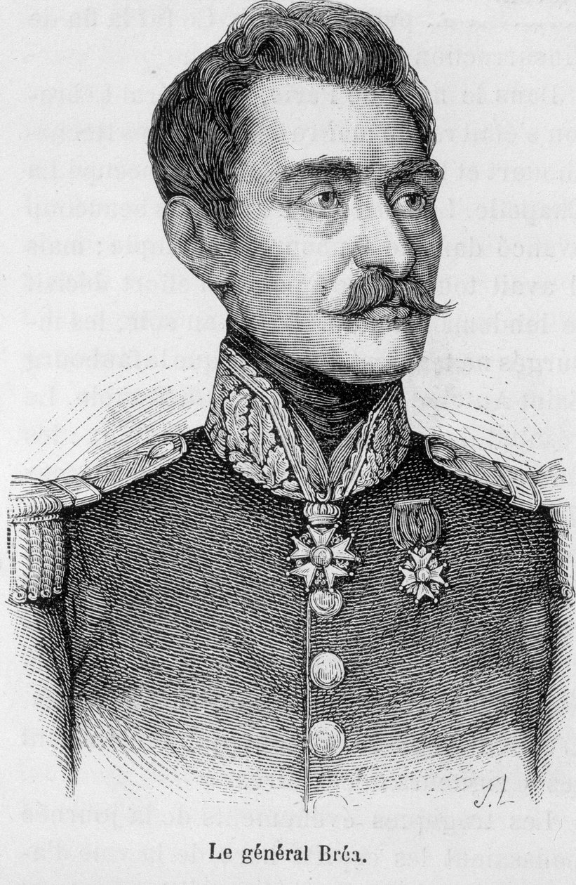 法国将军Jean Baptiste Fidele Brea（1790-1848）的肖像。 作者 未知艺术家