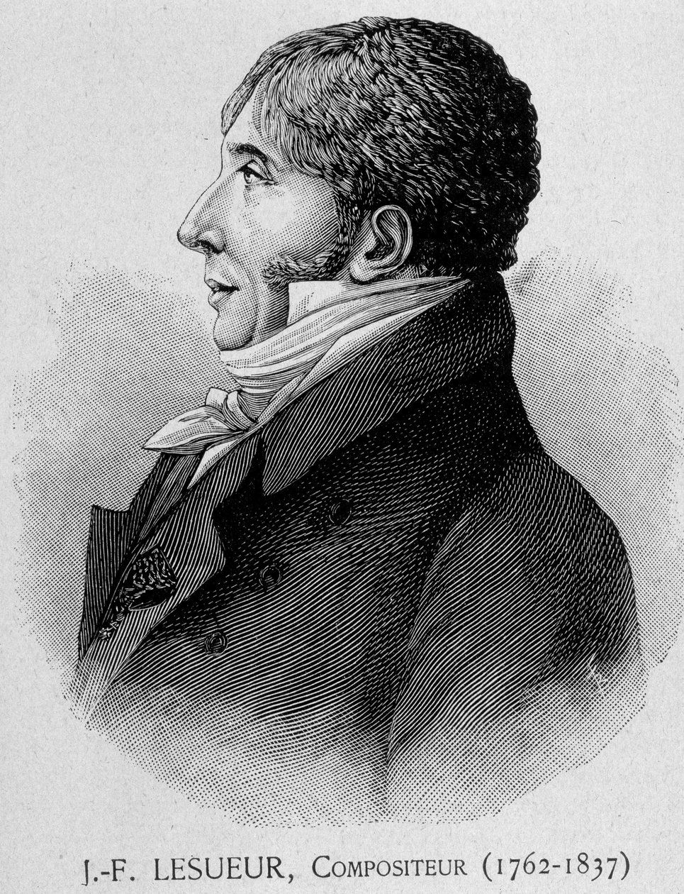 法国作曲家Jean Francois Lesueur (1762 - 1837)的肖像 作者 未知艺术家