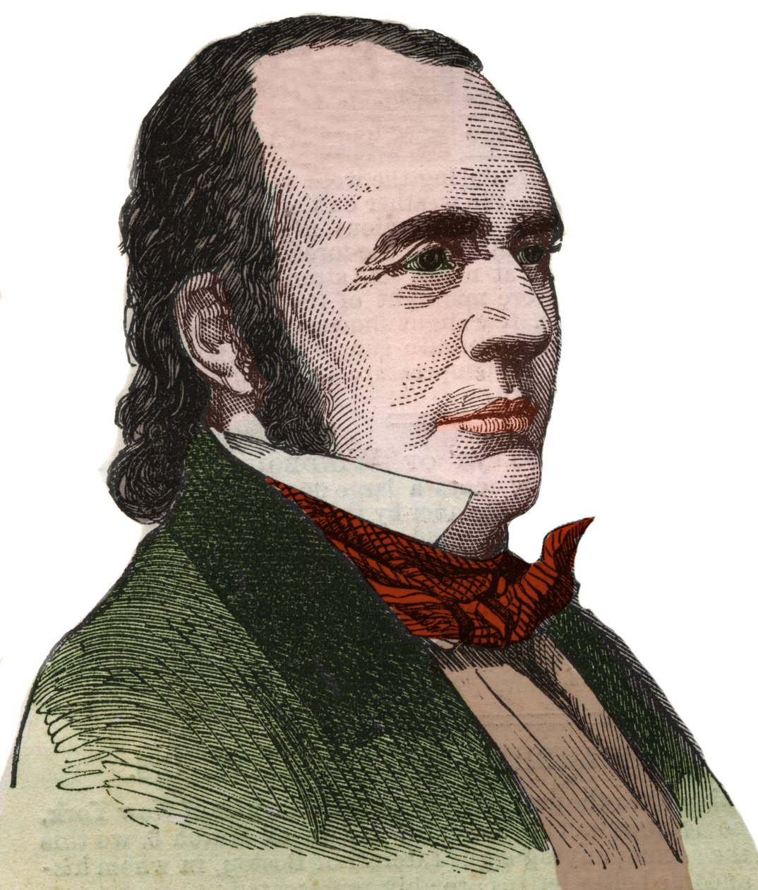 Jean Louis Rodolphe Agassiz (1807-1873)的肖像，美国自然学家。 作者 未知艺术家