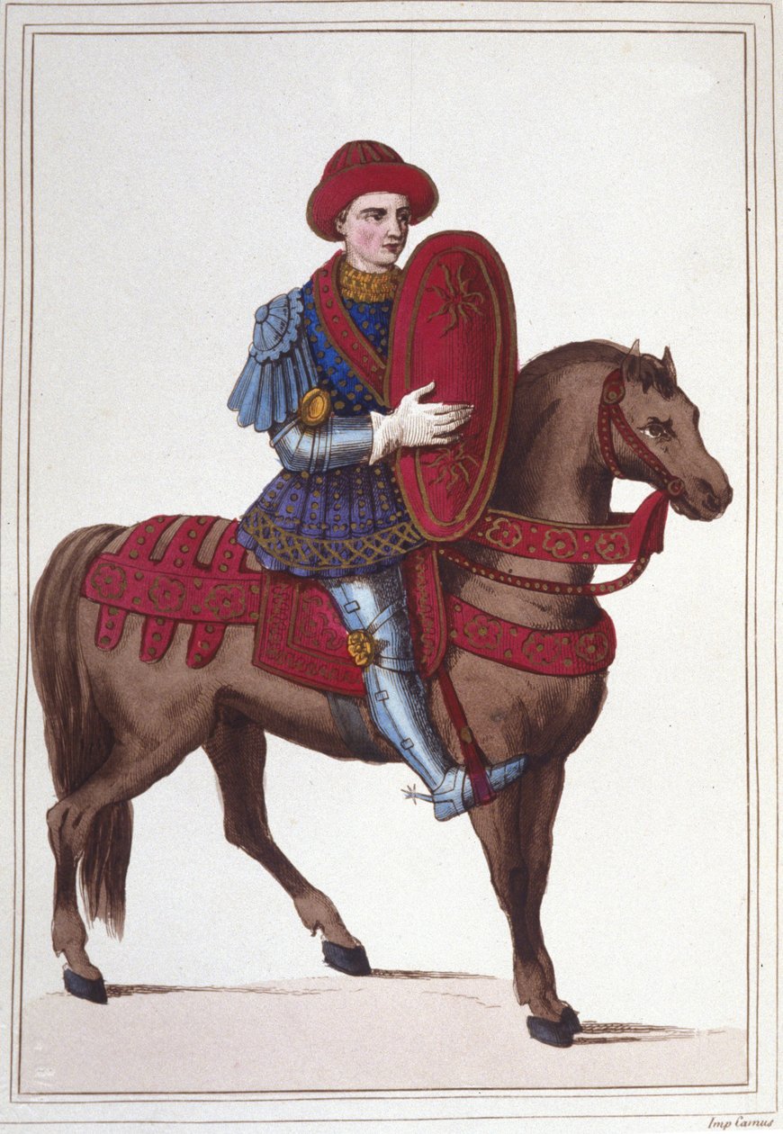 Xaintrailles 领主让·波顿 (Jean Poton) 或法国的 Saintrailles Maréchal 的肖像（约 1400 年至 1461 年）他是圣女贞德的同伴之一 作者 未知艺术家