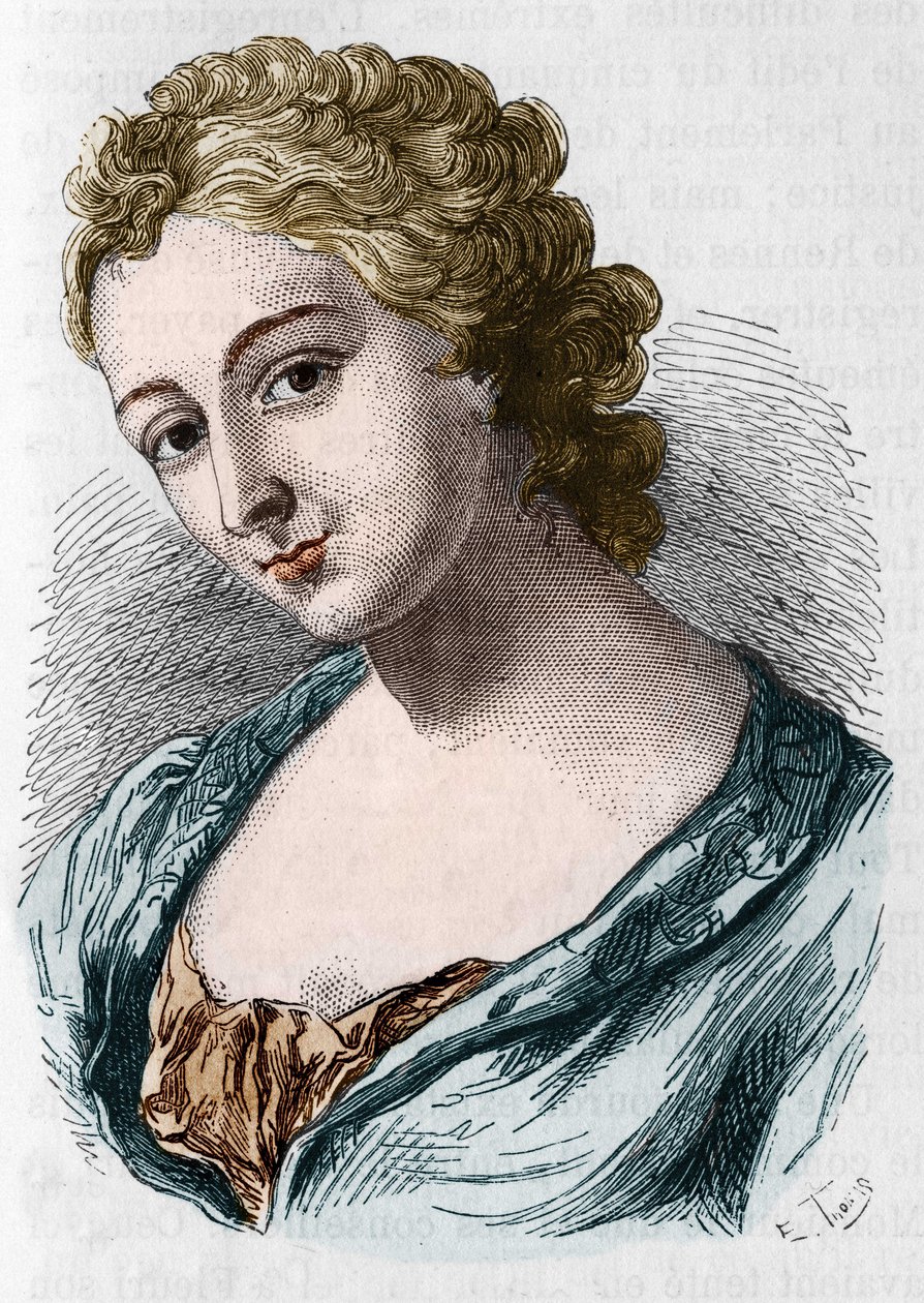 Jeanne Agnes Berthelot de Plemont的画像，被称为Prue侯爵夫人（1698-1727）。 作者 未知艺术家
