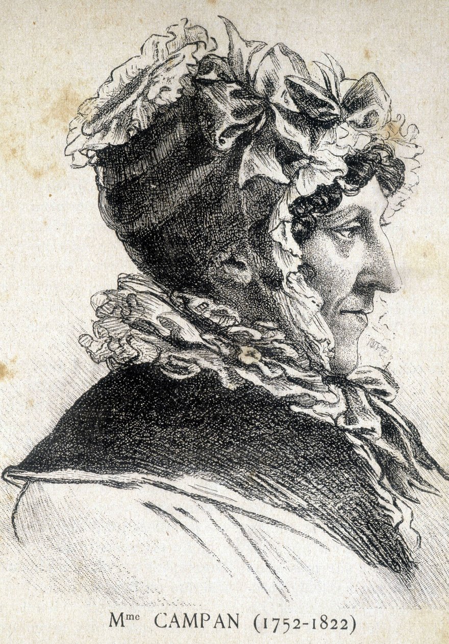 Jeanne Louise Henriette Genest的肖像，Campan夫人（1752年-1822年），法国教育家--载于《当代人》，约19世纪末。 作者 未知艺术家