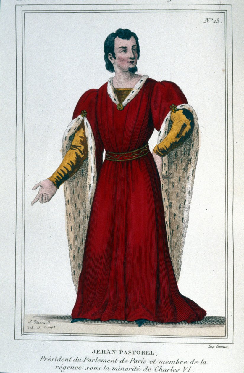 Portrait of Jehan Pastorel, President of the Paris Parliament and member of the regency under the minority of Charles VI 作者 未知艺术家