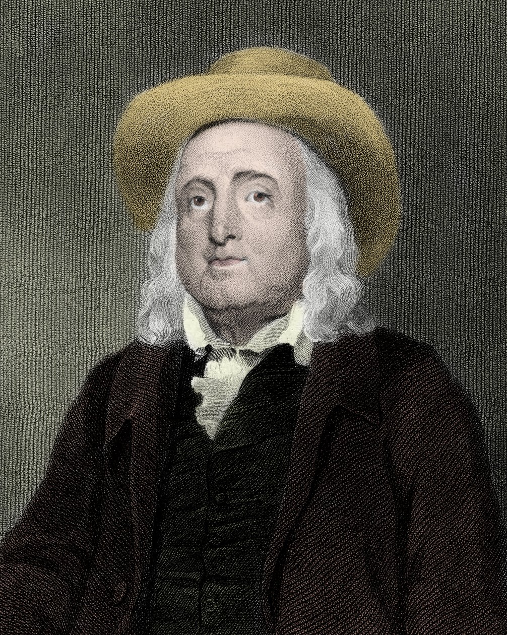 杰里米·边沁（Jeremy Bentham，1748-1832 年）的肖像，英国哲学家、道德家和立法者。 作者 未知艺术家