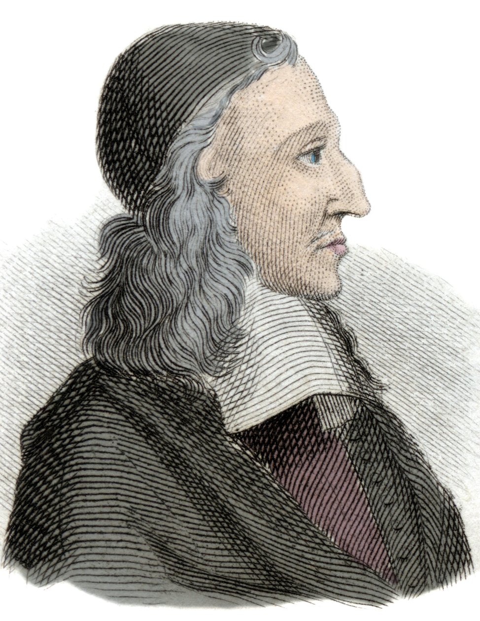 约翰·德·维特 (Jean de Witt) (1625-1672) 荷兰政治家、经济学家和数学家的肖像 19 世纪的雕刻。 作者 未知艺术家