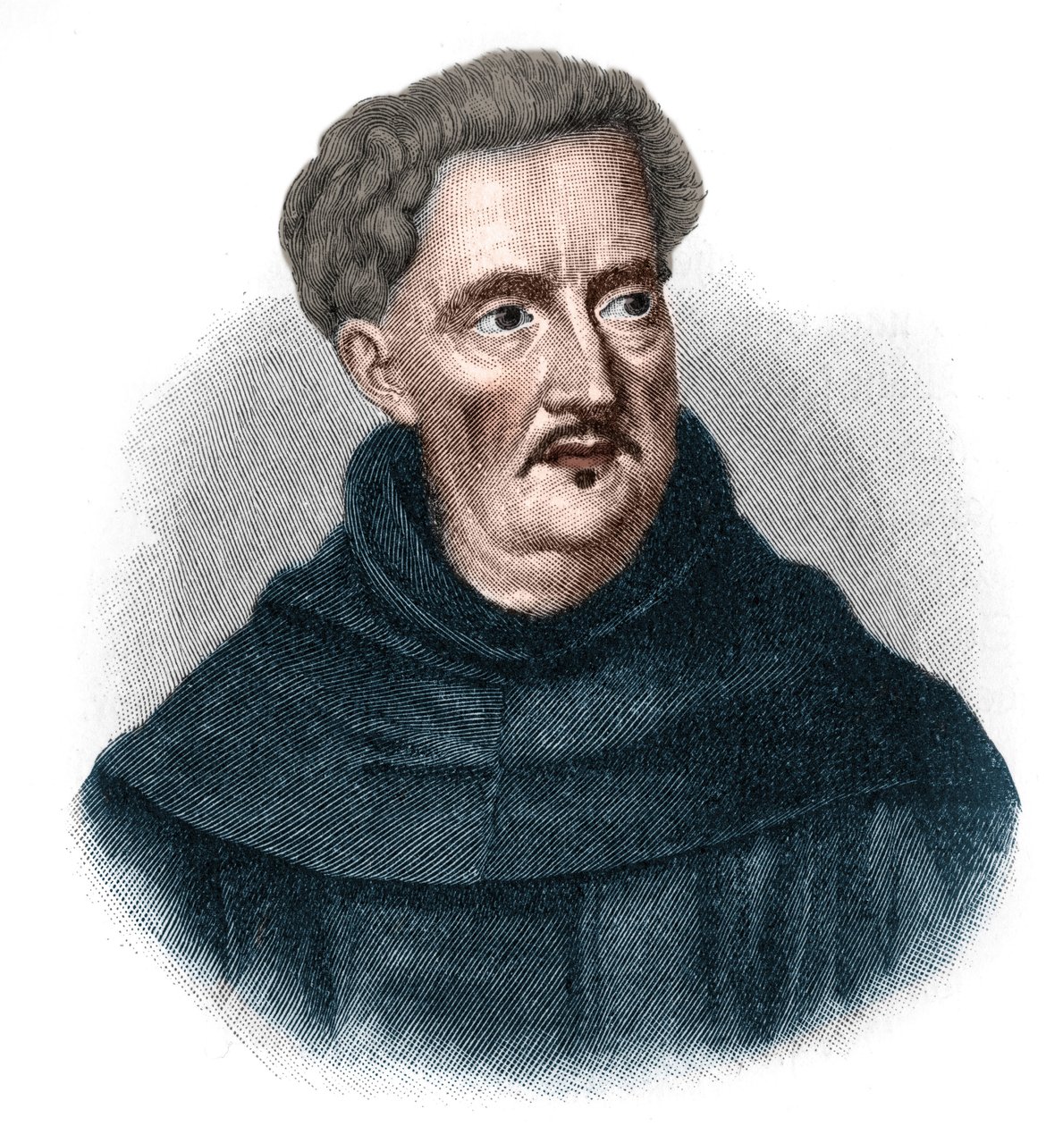 约翰-乌尔里希-梅杰尔，dit Abraham a Sancta (Santa) Clara 1607-1680的画像。奥地利巴洛克风格的流行预测者。 作者 未知艺术家