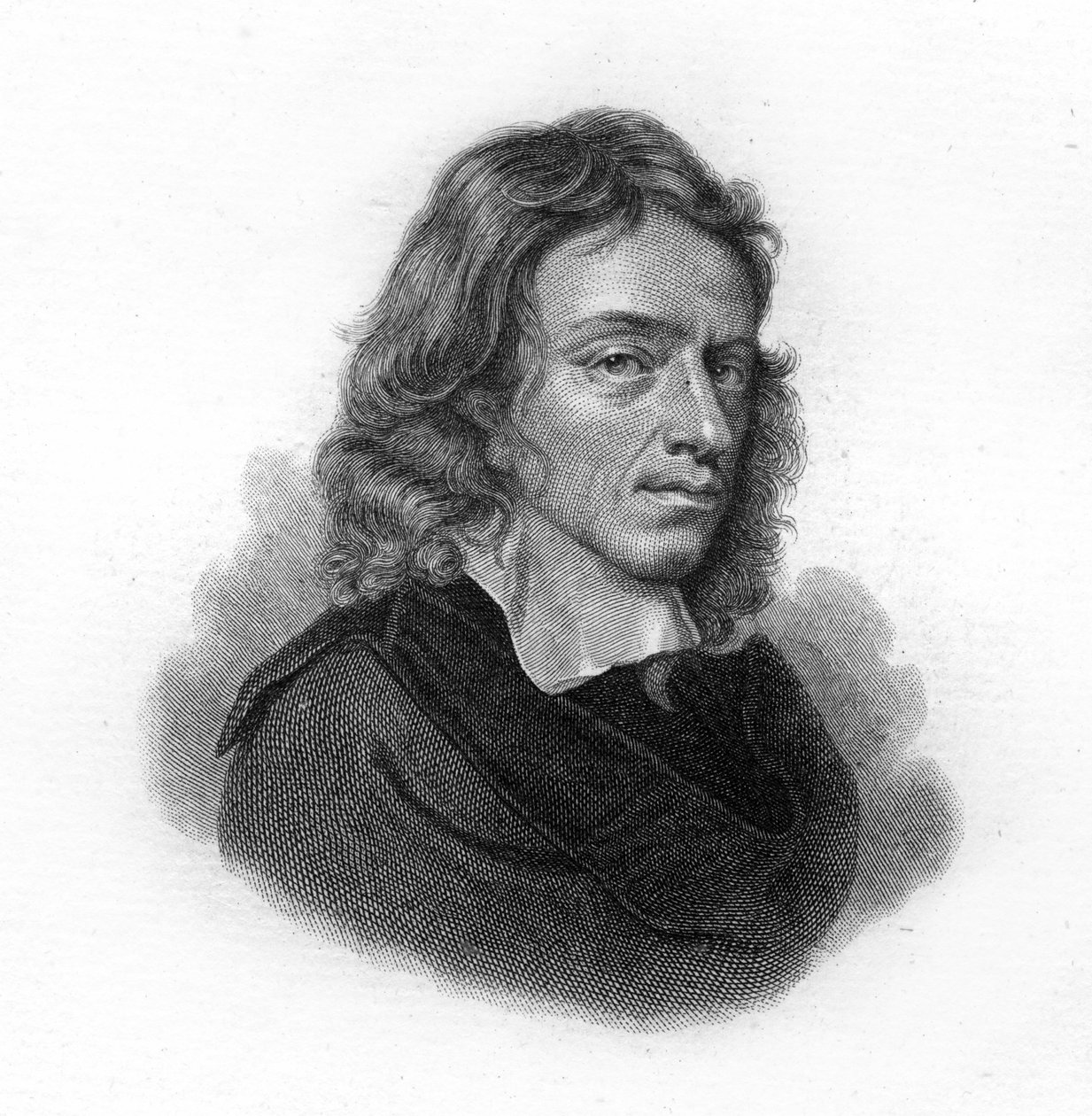 英国诗人和散文家约翰-米尔顿（1608 - 1674）的肖像。 作者 未知艺术家