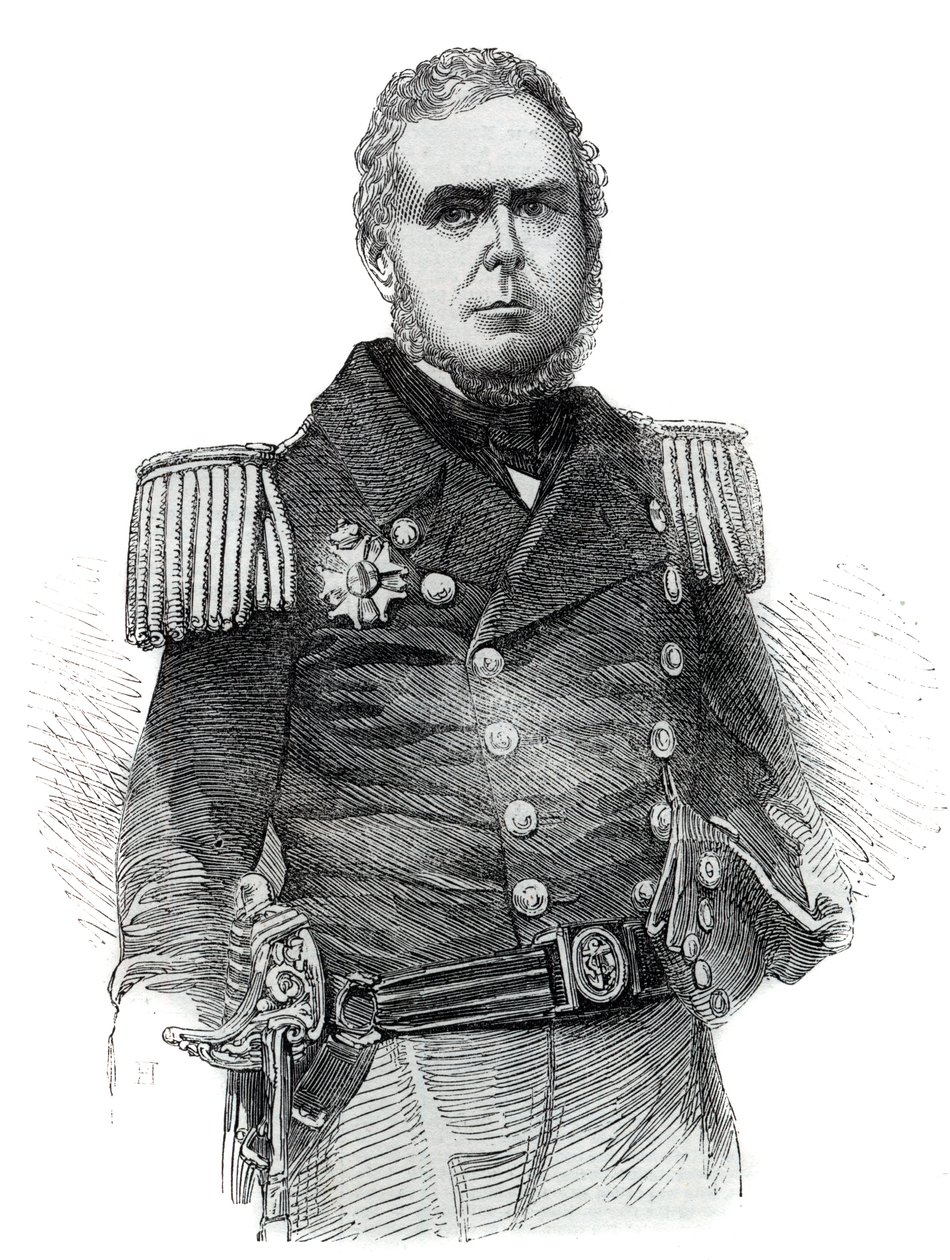 约翰-帕斯科-格伦费尔（1800-1869）的肖像--巴西帝国的海军军官和外交官--1852年版画 作者 未知艺术家