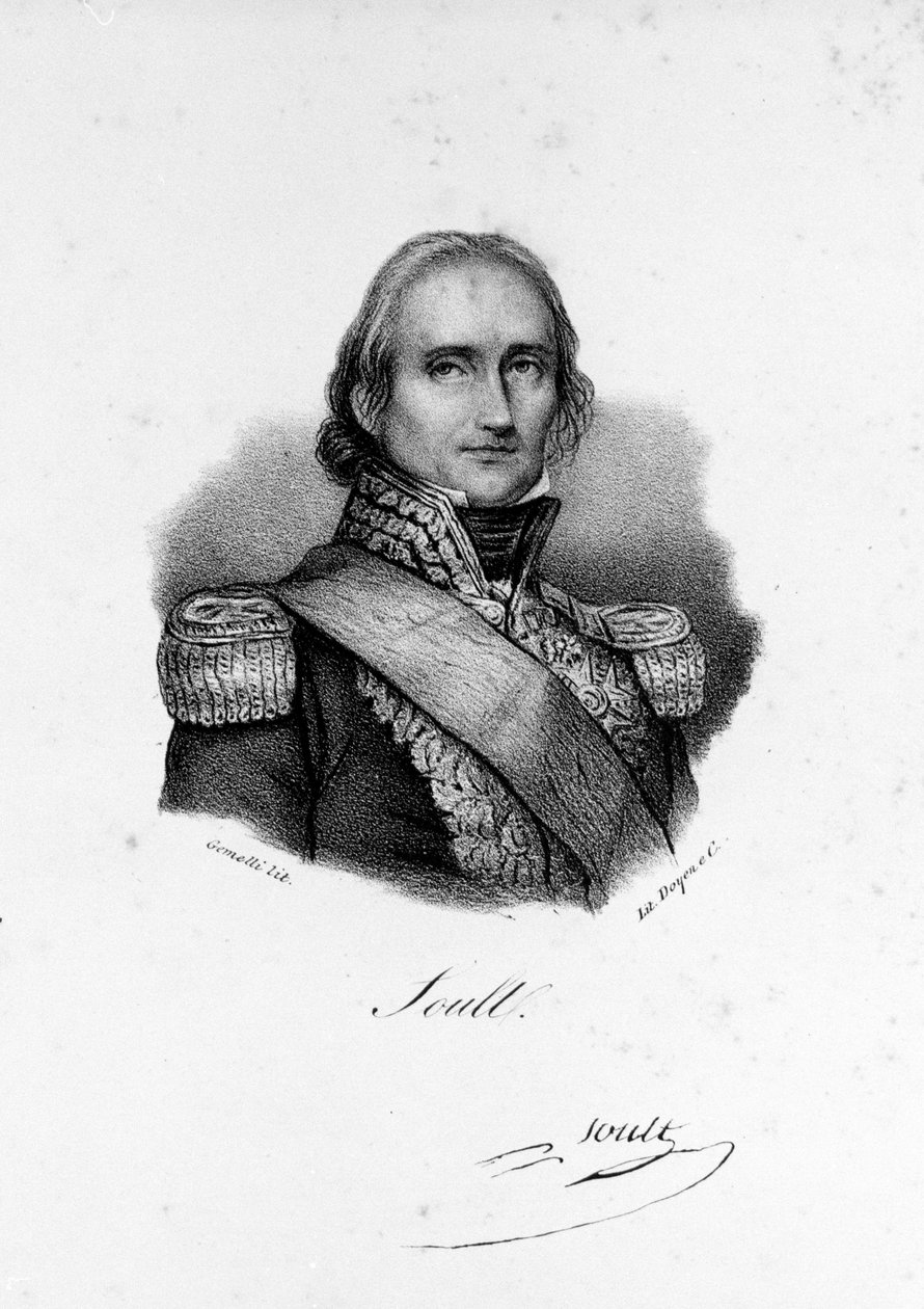 Portrait of John of God Nicolas Soult, Duke of Dalmatia. Géneral then Maréchal de France (1769 - 1851), engraving of the 19th century. 作者 未知艺术家