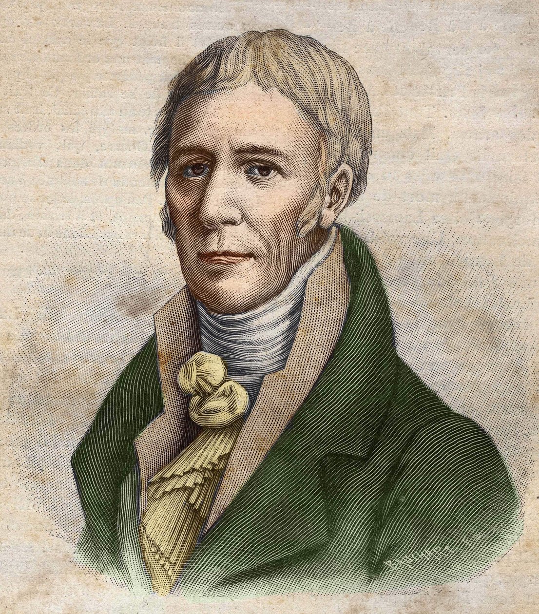 施洗约翰（Jean-Baptiste）拉马克（1744-1829）的肖像。 作者 未知艺术家