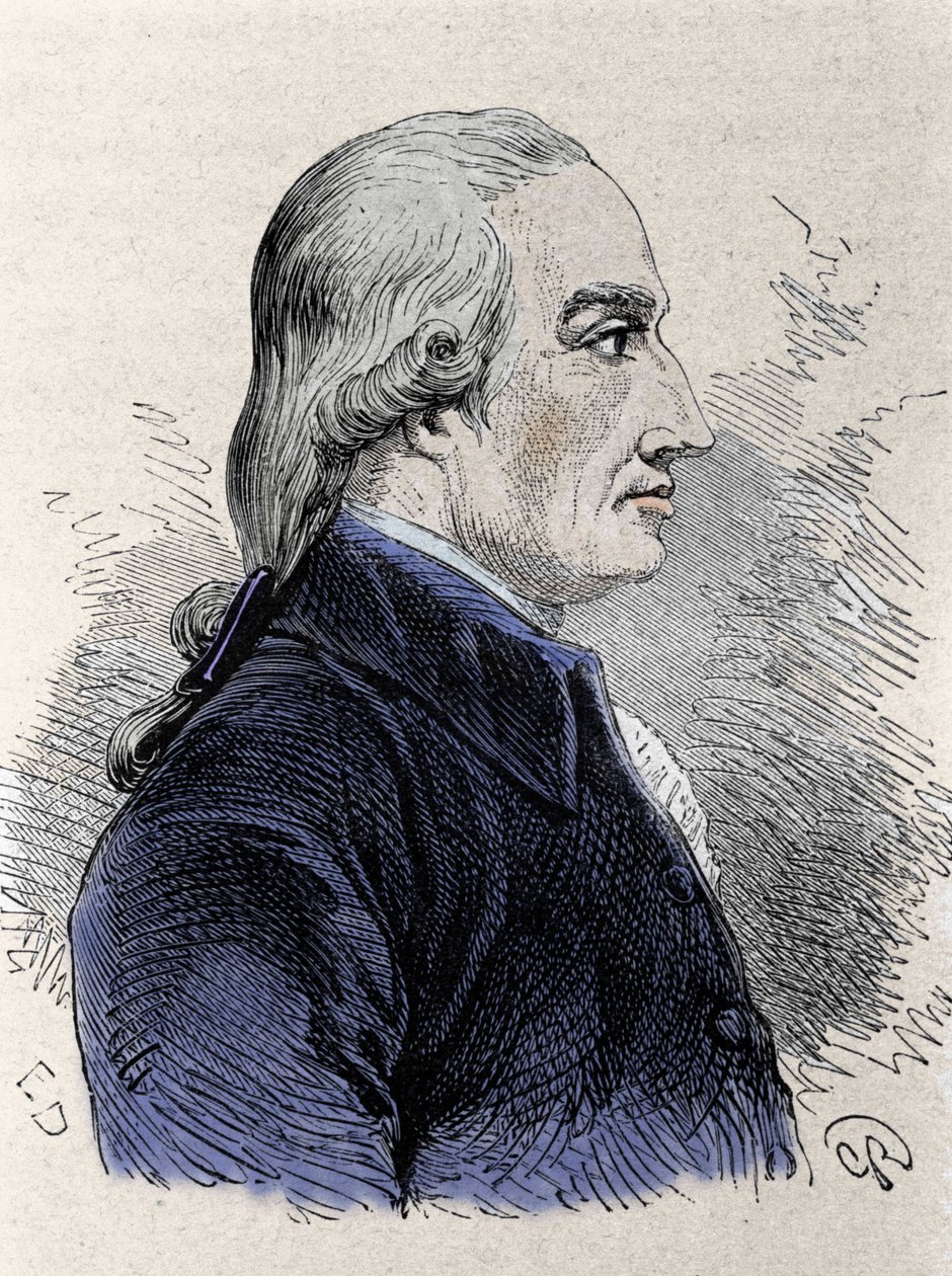Joseph Black (1728-1799) 的肖像，苏格兰化学家。 作者 未知艺术家