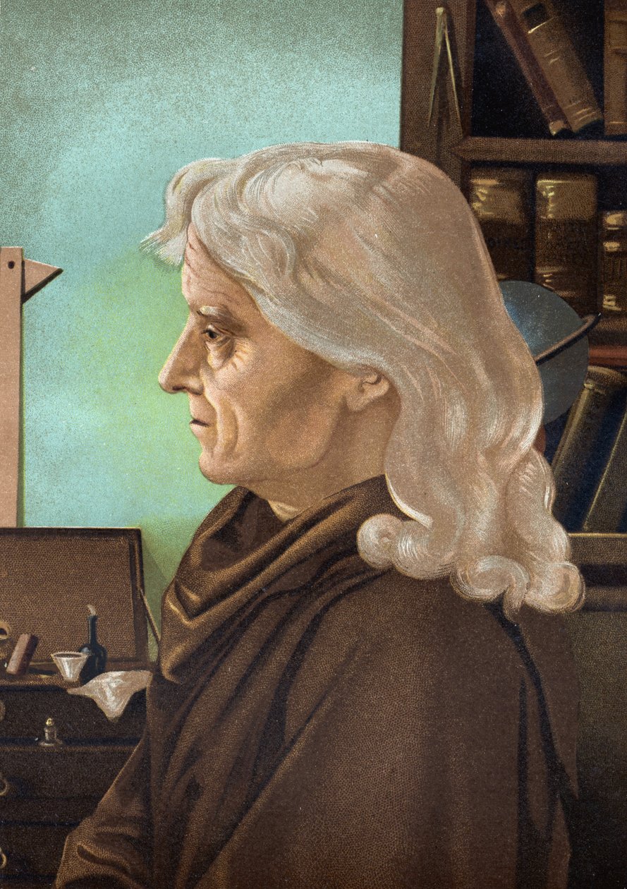 法国天文学家Joseph Jérôme Lefrançois de Lalande（1732年至1807年）的肖像，出自Louis Figuier的《La Ciencia y sus Hombres》。巴塞罗那1881年 作者 未知艺术家