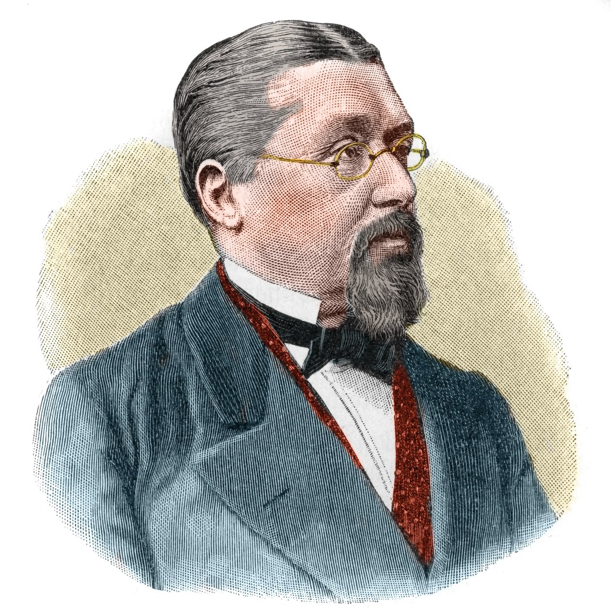 约瑟夫-维克多-冯-谢菲尔（1826 -1886）德国作家和诗人的肖像。 作者 未知艺术家
