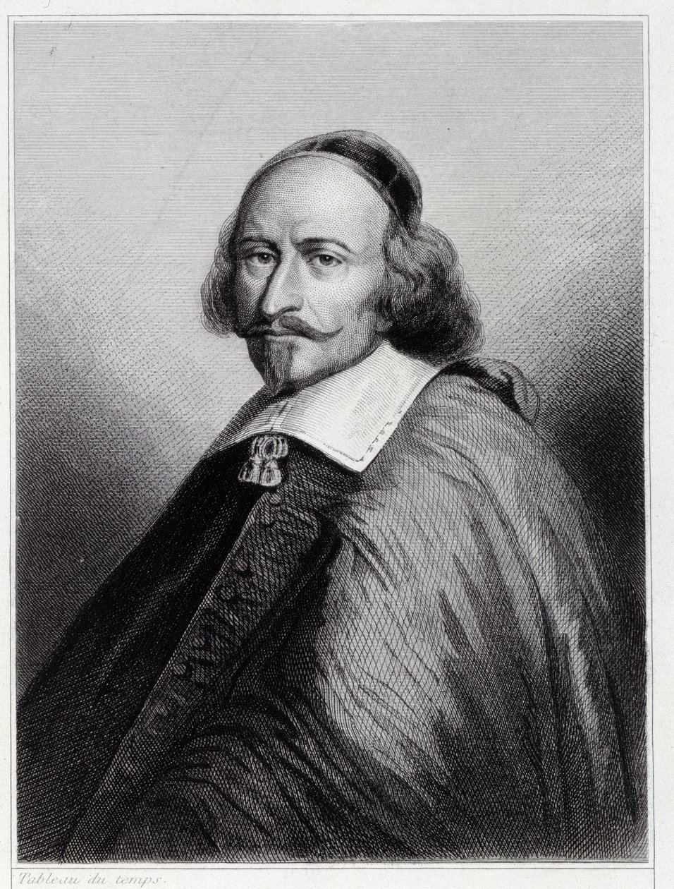 儒勒-马扎然（Giulio Raimondo Mazzarino或Mazarino）（1602-1661）的肖像，法国红衣主教和政治家--载于拉瓦雷的《法国历史》，雕刻，有日期。 作者 未知艺术家