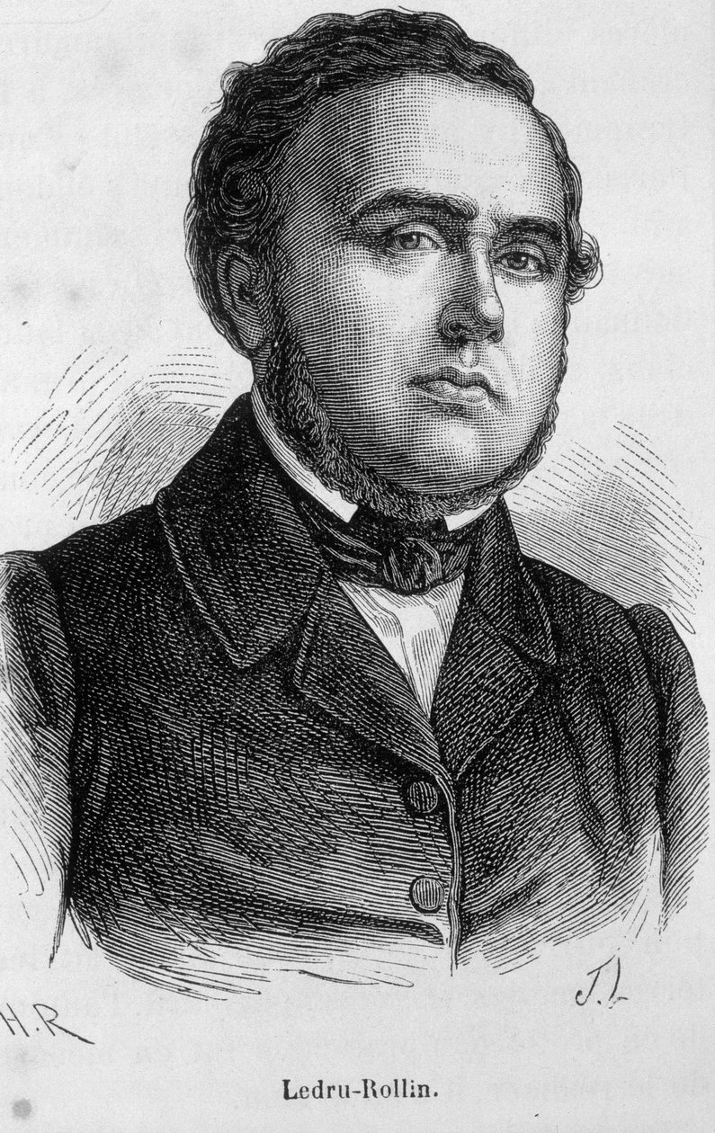 法国政治家勒德鲁-罗林（Ledru-Rollin）的肖像（1807 - 1874）。 作者 未知艺术家