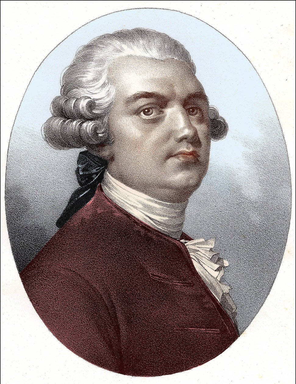 勒凯恩的肖像（亨利-路易-凯恩（Henri-Louis Le Cain）（1729-1778））。 作者 未知艺术家