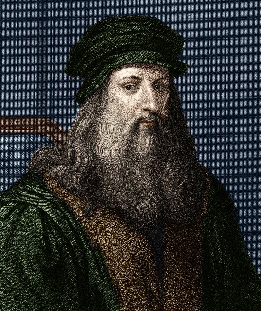 伦纳德-德-芬奇（1452-1519）（Leonardo da Vinci）的画像，意大利画家。 作者 未知艺术家