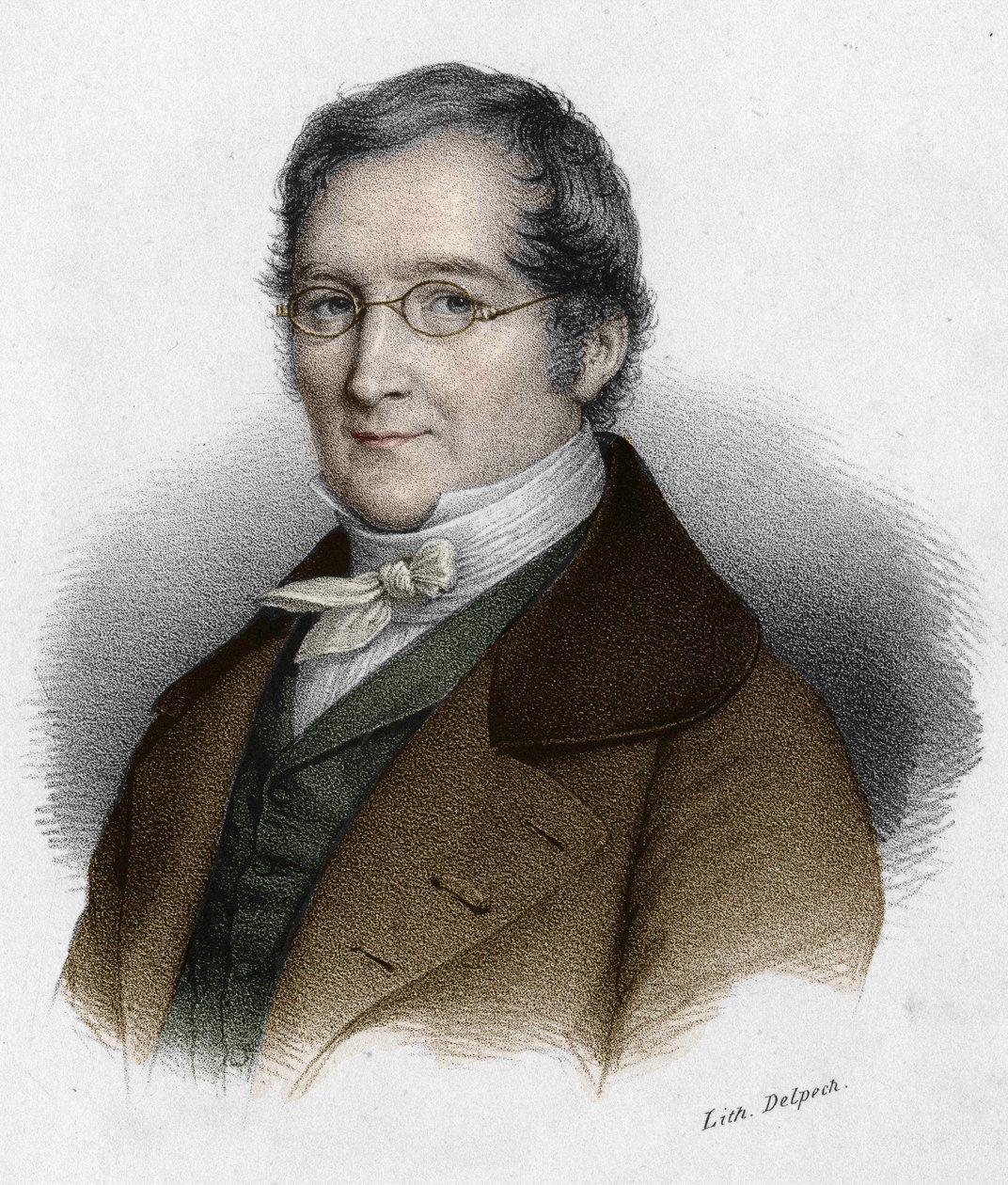 路易斯-约瑟夫-盖-吕萨克（Louis Joseph Gay Lussac）（1778-1850）的肖像，法国物理学家和化学家。19世纪的雕版画。 作者 未知艺术家